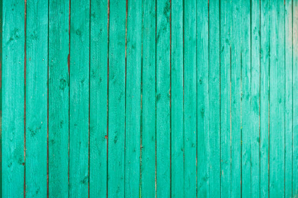 istock Old painted green wooden planks, rustic texture, background 804234822