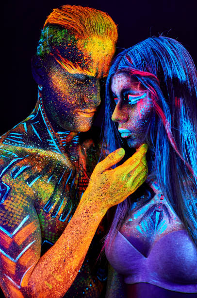 istock Close up uv couple portrait 804234970