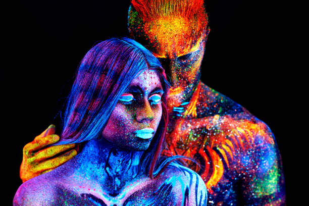 istock Close up uv couple portrait 804234978