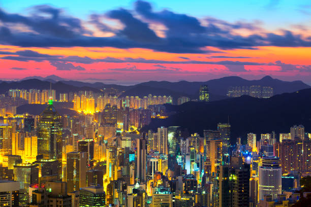 istock Hong Kong cityscape at night 804243640