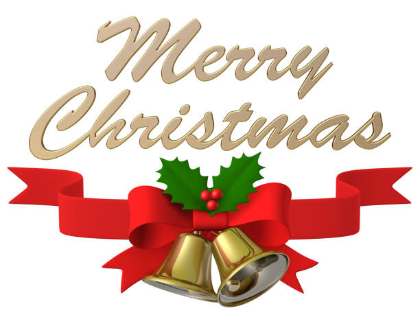 istock Christmas bell ribbon holly set 804243700