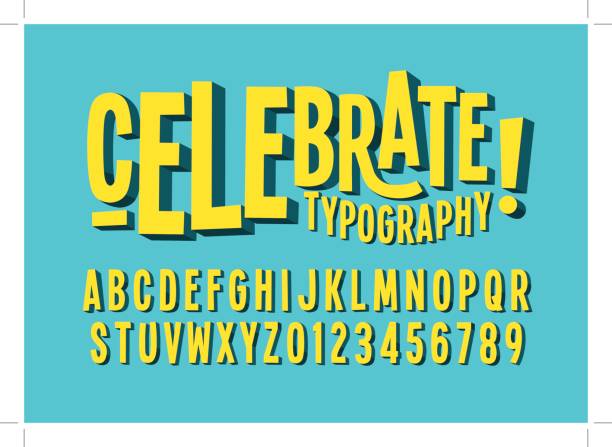 illustrations, cliparts, dessins animés et icônes de alphabet "bold" - letterpress