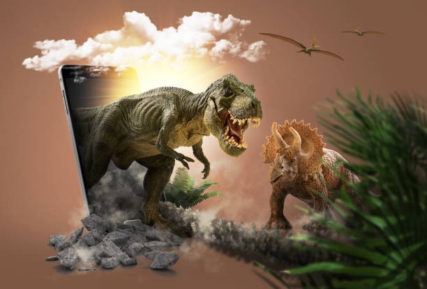 dinosaurussen - kaartjesknipper stockfoto's en -beelden