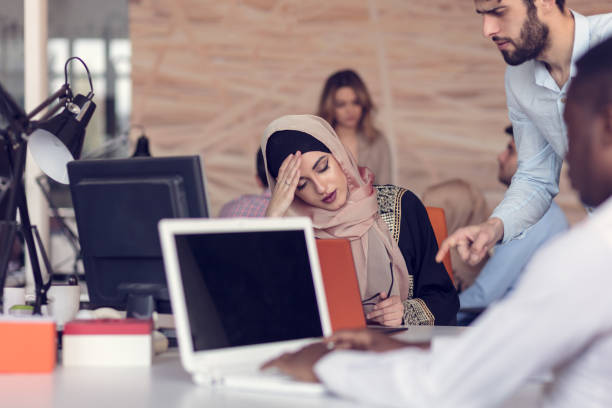 istock Multiracial contemporary business people working 804278296