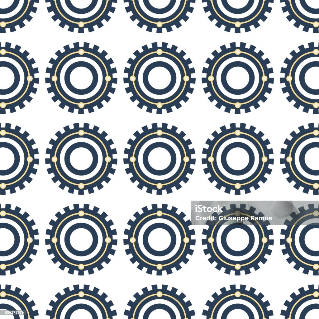 Machine Processes Graphics Technology Gear Machine Process Design Stock Illustration - Download ...