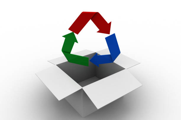 istock Re cycle arrow in the box 804292680