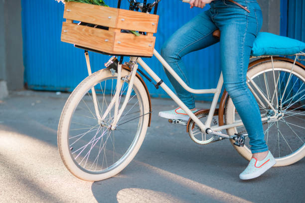 istock Hipster girl and her fancy bicycle 804292986