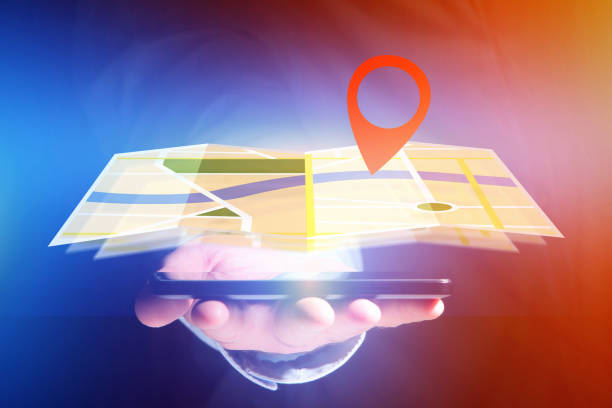 istock Concept of finding a place on an online map - Technology concept 804296488
