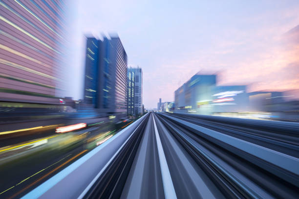 istock speed railroad track in modern city 804299158
