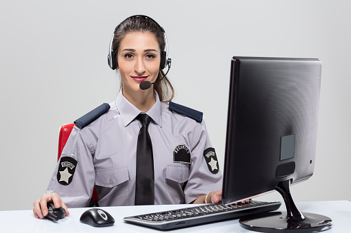 Female doctor and nurse talking in a callcenter