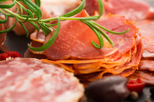 istock a pile of different spanish embutido, jamon, chorizo and lomo embuchado 804319756