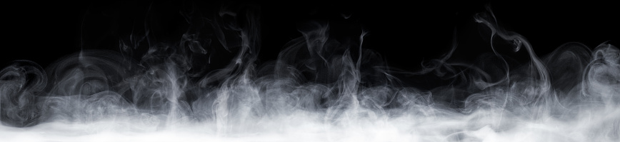 Mover humo abstracto sobre fondo negro photo