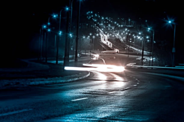 istock Light trails on the street in kuala lumpur, Malaysia 804326624