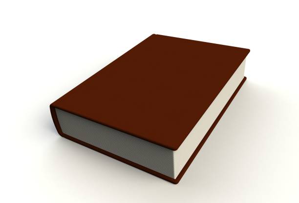 istock Blank brown book cover on white background, 3D rendering 804339480
