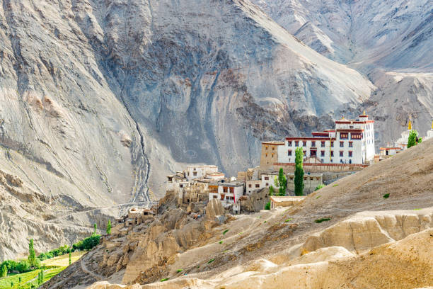 istock Perspective view of the Lamayuru monastery with ridge foreground 804339962