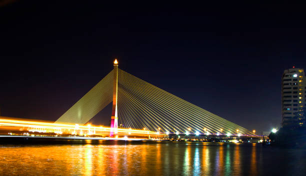 istock rama 8 suspension bridge at night 804347676