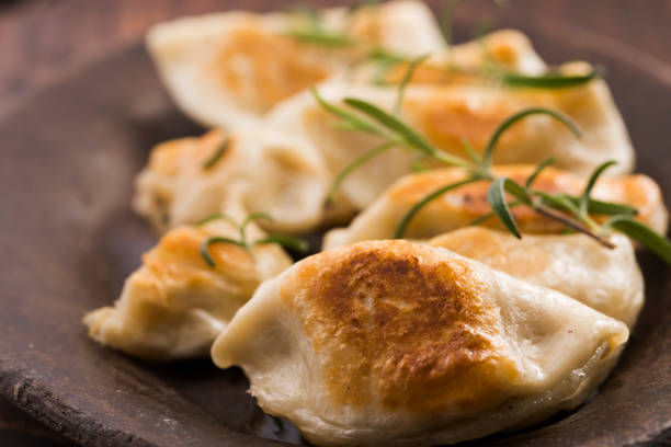 istock Polish pierogi filled with cabbage and mushrooms 804354290