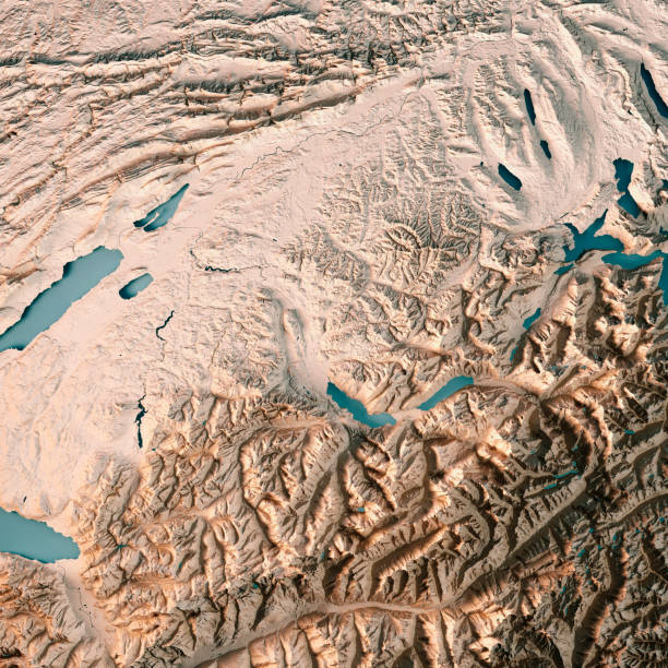 istock Bern Canton Switzerland 3D Render Topographic Map Neutral 804354352