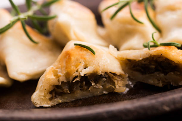 istock Polish pierogi filled with cabbage and mushrooms 804367676