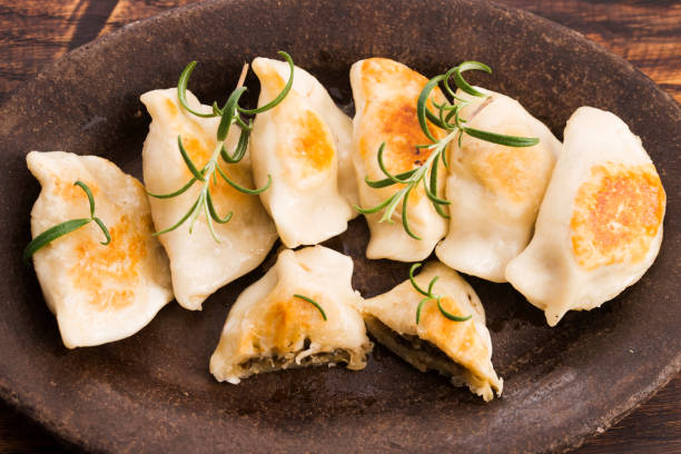istock Polish pierogi filled with cabbage and mushrooms 804367680