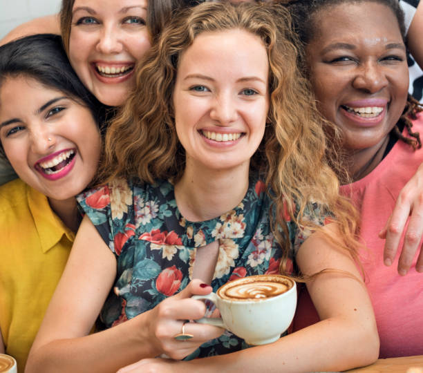istock Young Women Drinking Coffee Concept 804369132