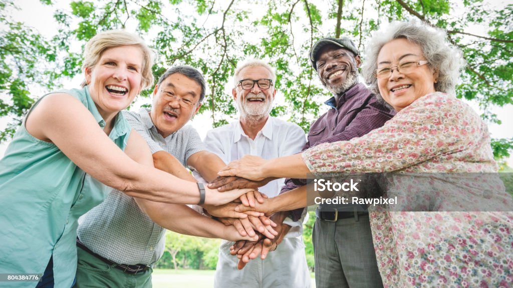 Grupo de jubilación Senior el ejercicio de la Unión un concepto - Foto de stock de Tercera edad libre de derechos