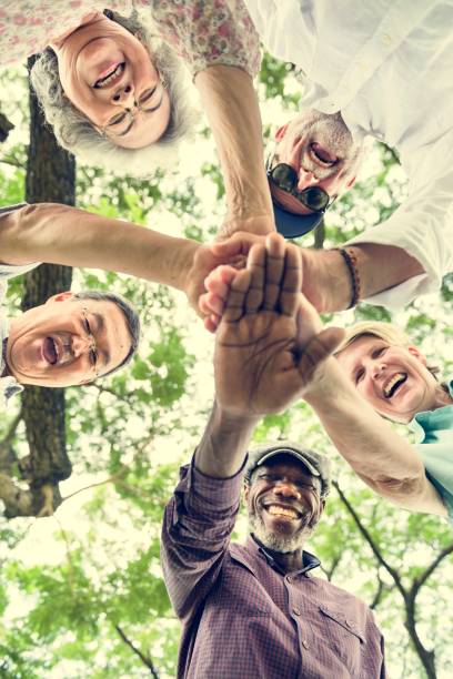 istock Group Of Senior Retirement Exercising Togetherness Concept 804384988