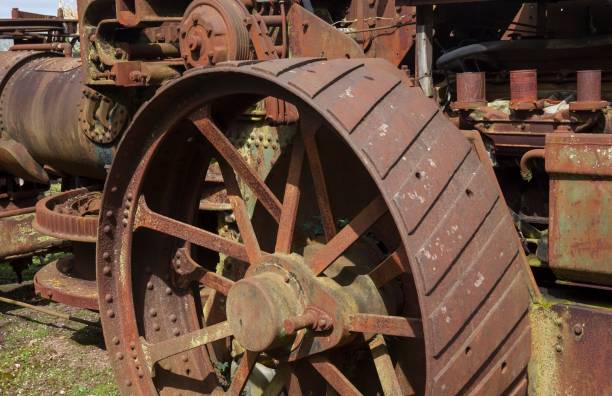 istock Old, rusty steam traction engines, England 804389578