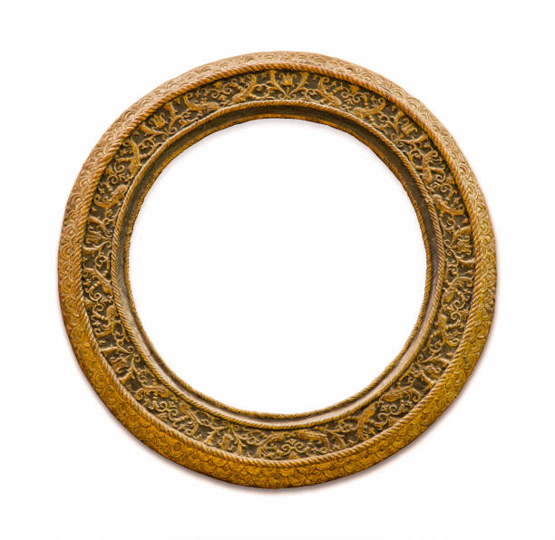 istock Golden vintage frame isolated on white background (Clipping Path) 804391714