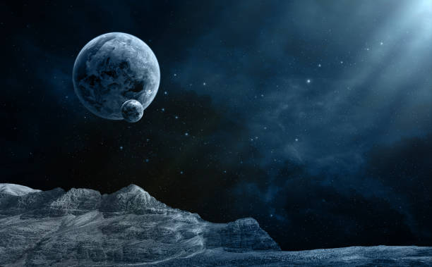 istock Space scene. Blue nebula with planet and terrain in front. https://nasa3d.arc.nasa.gov/detail/jup2vss2 804391930