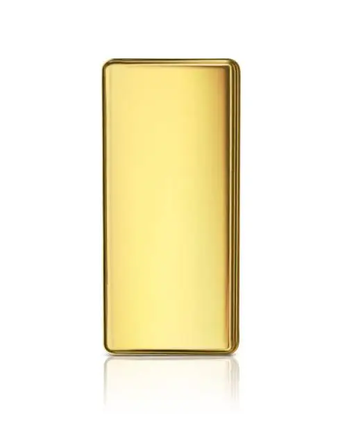 Vector illustration of gold bar