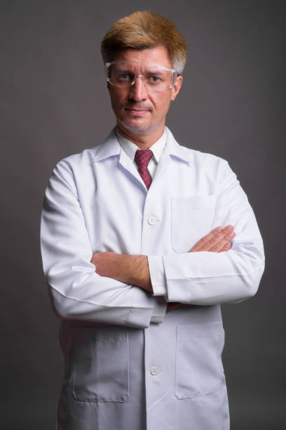 istock Studio shot of man doctor against gray background 804416006