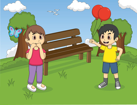 Ilustración de Niños Jugando Globo En Los Dibujos Animados De Parque y más  Vectores Libres de Derechos de Adulto joven - iStock