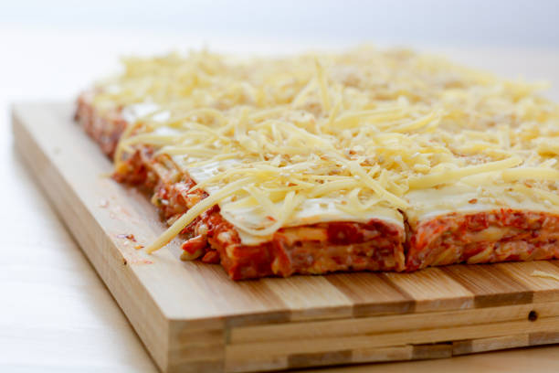 Salt cake with cheese and red paprika