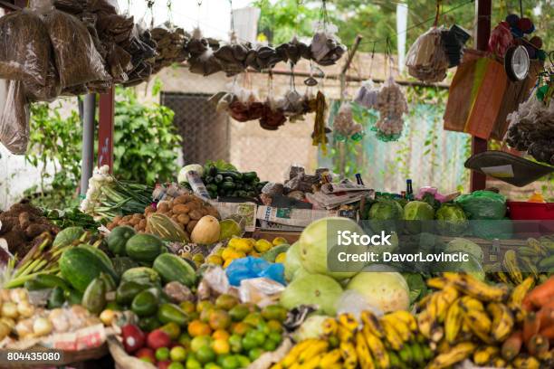 Local Open Market Place Fruit And Vegetable Shop In Granada Nicaragua Stock Photo - Download Image Now