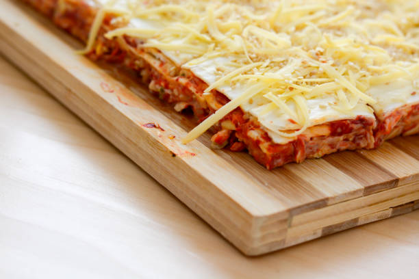 Salt cake with cheese and red paprika