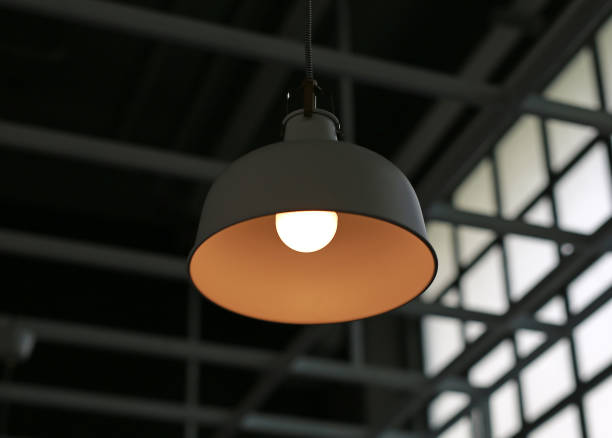 istock Modern electric lamps hanging on the ceiling. 804436122