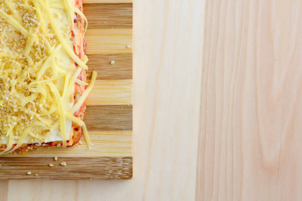 Salt cake with cheese and red paprika