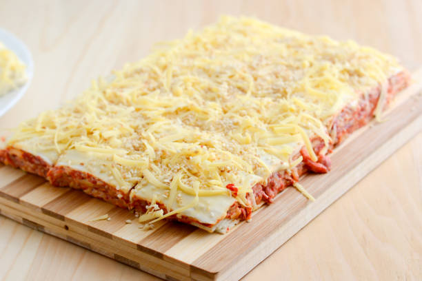 Salt cake with cheese and red paprika