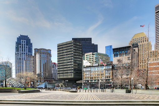 A View of the Boston city center square