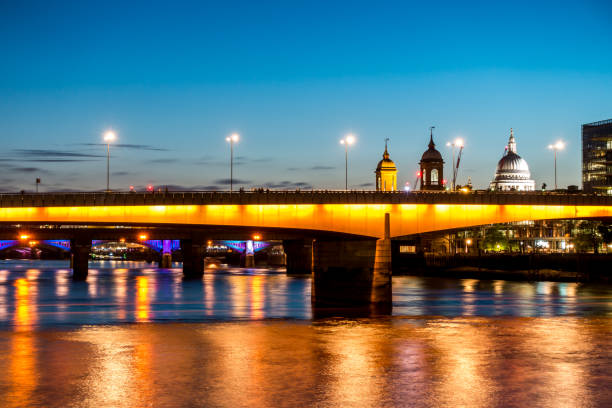 London bridge at dusk in London. England