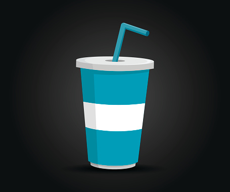 Paper Cup Template for Soda Isolated Vector Design Eps 10