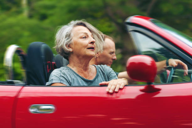 istock Mother and son in a convertible 804495640