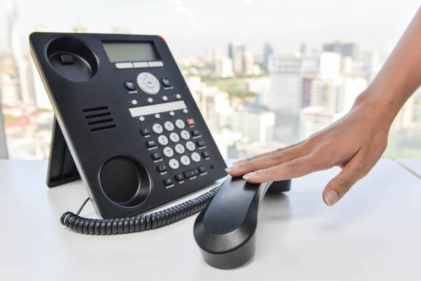 istock IP Phone - Hang up the phone call 804508094