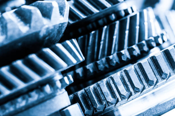 istock Gears, grunge cogwheels, real engine elements close-up. Heavy industry 804512606