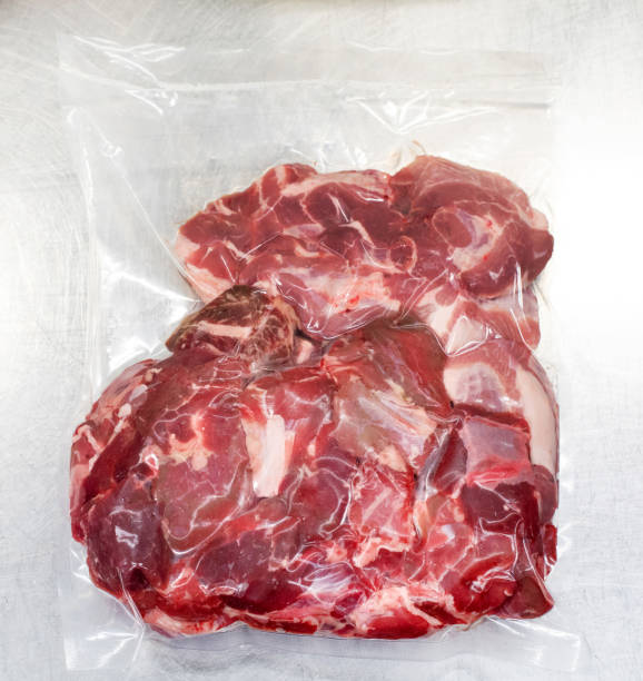 istock Fresh raw red meat vacuum-sealed in plastic 804521322