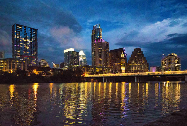 istock Downtown Austin skyline at twilight from Colorado River 804523910