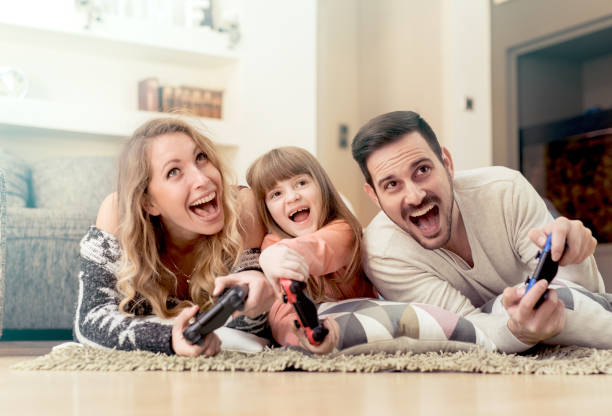istock Family having fun at home 804592300