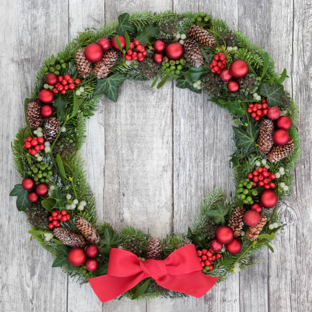 istock Traditional  Christmas Wreath 804595898