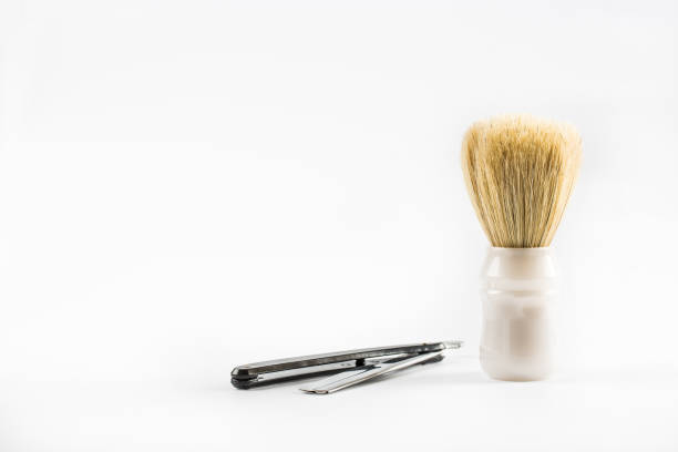 istock Classic Straight Razor and Shaving Brush 804613142